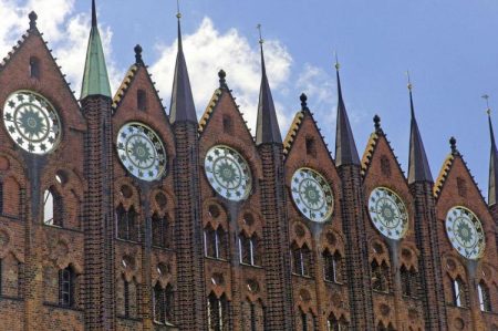 Het stadhuis van Stralsund staat op de lijst van het UNESCO werelderfgoed